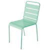 Chaise de jardin en métal bleu turquoise